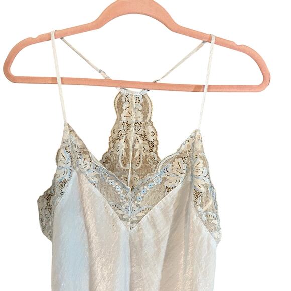 In Bloom by Jonquil Icy Blue Lace Satin Cami Shorts Set M Bridal Sleepwear - Picture 4 of 10